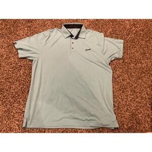 Mercedes Benz Embroidered Men's Aqua Stretch SS Polo Shirt - 2XL
